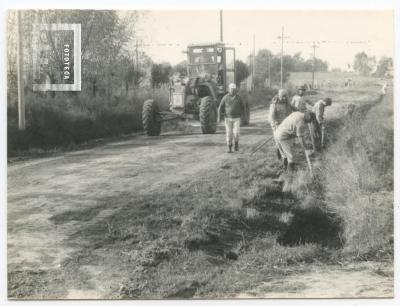 Trabajos de zanjeo en el Barrio Otamendi