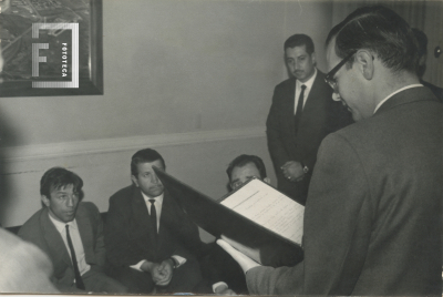 Visita del boxeador Horacio Cavallo, campeón mundial