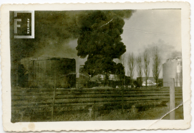 Incendio en la Compañía Nacional de Petróleo en 1934