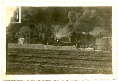 Incendio en la Compañía Nacional de Petróleo en 1934