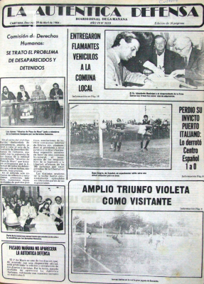 Tapa del diario La Auténtica Defensa 