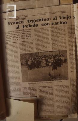Nota periodística de la escuela Franco Argentina