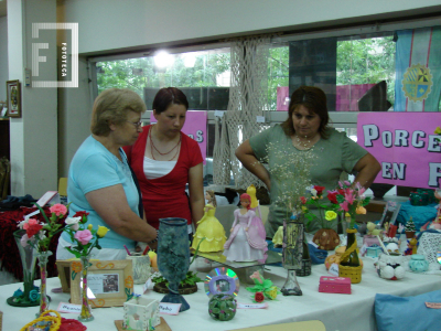 Exposición de talleres femeninos (Tejido, Artesanías, Pintura Decorativa, Porcelana Fría, Reciclado)
