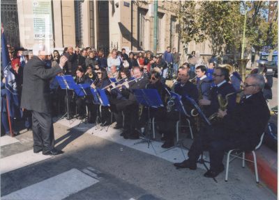 Banda Municipal celebrando el día de la bandera de 2014