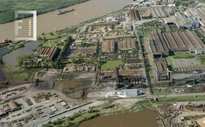 Vista aérea de la planta Tenaris Siderca