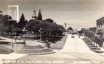 Tarjeta Postal de la Plaza Eduardo Costa