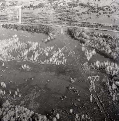 Vista aérea de la futura zona de alta tensión de  Tenaris Siderca