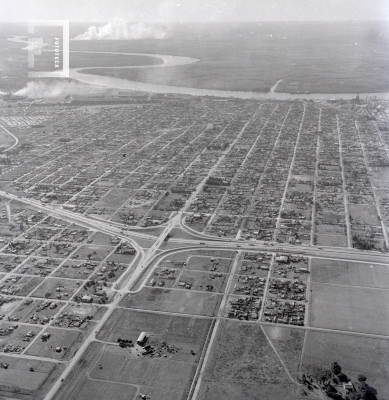 Vista aérea de la ciudad de Campana