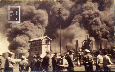 Incendio en la Compañía Nacional de Petróleo en 1934