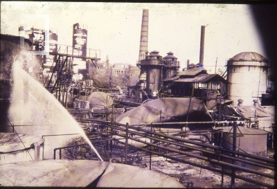 Incendio en la Compañía Nacional de Petróleo en 1934