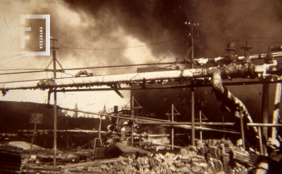 Incendio en la Compañía Nacional de Petróleo en 1934