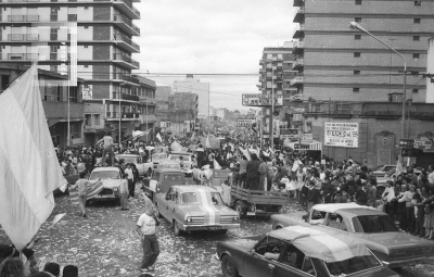 Festejos por Argentina campeón mundial de 1986