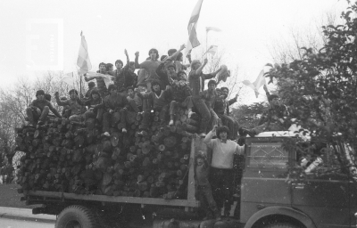 Festejos por Argentina campeón mundial de 1986