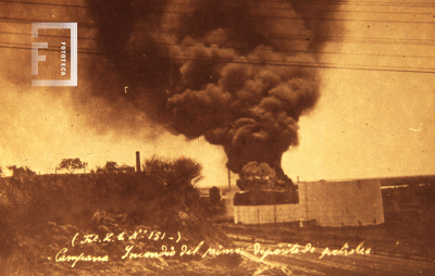 Incendio de los tanques 7 y 8 de la Fábrica Nacional de Aceites