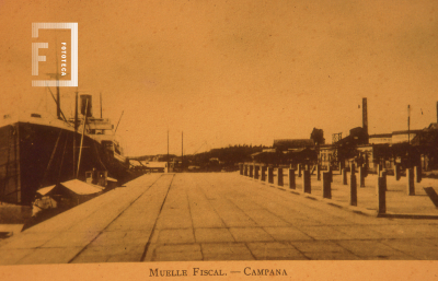 Vieja postal del muelle postal