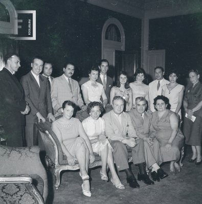 Artistas campanenses en el Salón blanco del Palacio Municipal