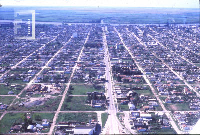 Vista aérea del centro de Campana