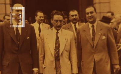 Intendente Manuel Cáceres con los hermanos Mercante