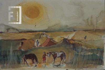 Pintura de campamento