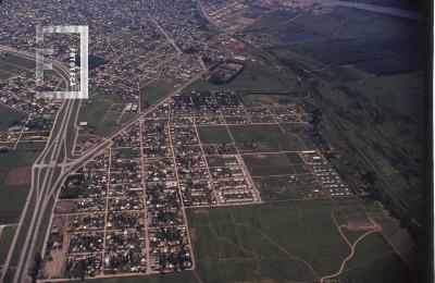 Vista aérea de la ruta 9 desvío a avenida 6 de Julio
