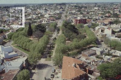 Vista aérea de la plaza Italia