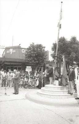 Inauguración del monumento al Inmigrante