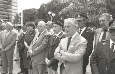 Inauguración del monumento al Inmigrante