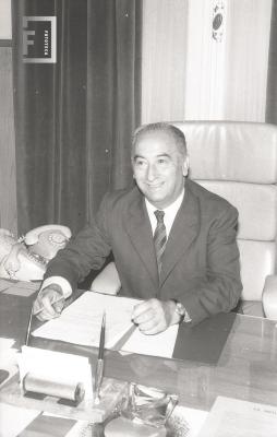 Intendente Pedro Schinoni en su despacho