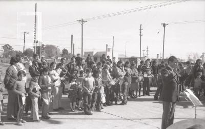 Autoridades municipales en el Barrio La Josefa