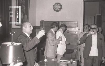 Reunión en el Palacio Municipal con periodistas locales