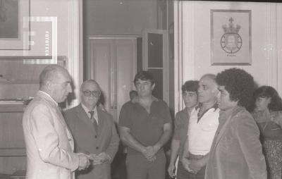 Visita del boxeador Sergio Victor Palma