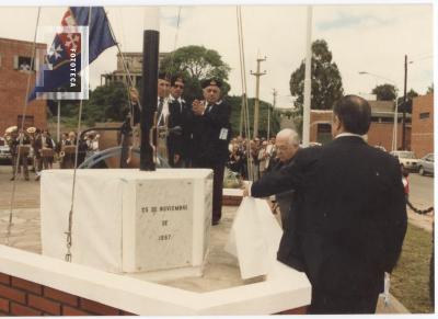 Acto de inauguración de la Plazoleta Marinos Mercantes