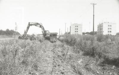 Trabajos de zanjeo en la ruta 12