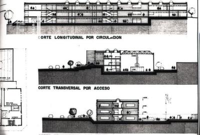 Reproducción del dibujo de la Escuela de Comercio