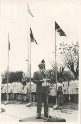 Inauguración del patio de las Américas en la Plaza Eduardo Costa