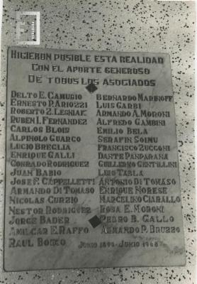 Inauguración del sanatorio de la Sociedad Cosmopolita